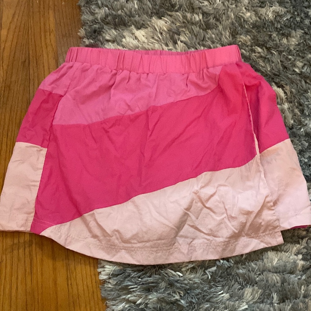 Pink wrap around active skort